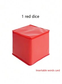 BELLKIDS 1 Stück DIY Einsatzkarte Würfel, 4 Farben, kann mit Karten für Kartenerkennungsspiele verwendet werden, Lernwürfel-Spielzeug, hexagonaler Würfel, geeignet für Klassenzimmer, Partys, Zuhause, Lehrmittel, Brettspiele, Würfelspiele, Set - Verschiedenfarbig - Übersicht 11