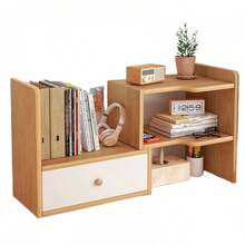 Desk Bookshelves, Desktop Shelves, Desk Storage Shelves, Dormitory Good Things, Study Desks, Multi-Layered Small Shelves, Layered Shelves - Brown - View 2