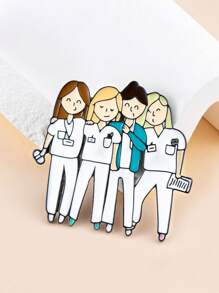 1pc Ghim cài áo y tá dễ thương, trâm cài áo y tá y tế, dây đeo ve áo, ba lô, phụ kiện áo khoác, quà tặng cho phụ nữ, đồng nghiệp, bạn bè, sinh viên - Nhiều màu - Xem 7
