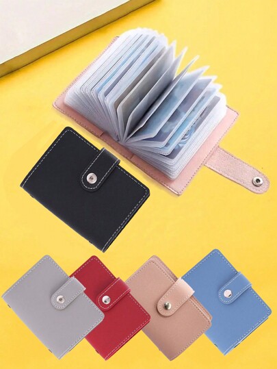 26 Card Slots PU Leather Card Storage Bag Unisex Simple Texture Multi-Card Slot Card Bag For Student Multifunction For Card ID Window With Money Holder For Daily For /Men Birthday Gifts For Friends Mom Gifts Teachers Day Gift Halloween Gifts Christmas Present Back To School Student (Random Stitching Color) Card Holder Wallet Business Card Holder Credit Card Holder Women Photocard Holder For Women Mini Wallet Card Wallet