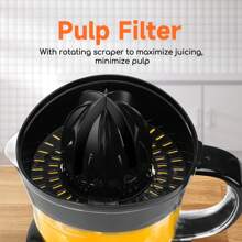 1pc Aigostar Orange Juicer Machine With Dual-Direction Juicing, Modular Design, Adjustable Filter, 2 Juicing Heads, 700ml Large Capacity, 40W, For Oranges, Grapefruits, Lemons - EU F Type Plug(220-240V) - View 4