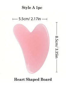 Facial Beauty Massage Tool Set, With Roller Massager And Scraping Gua Plate, For Body And Back, Pink/White Optional