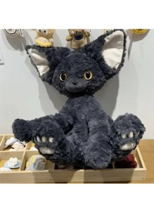 毛绒德国卷毛猫玩偶，卷毛填充猫玩偶，小猫伴侣毛绒玩具，生日礼物 - 彩色 - 查看 4