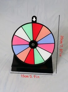 1 件亚克力幸运抽奖旋转轮道具，不受控制的可擦除派对游戏活动用品 - 彩色 - 查看 5