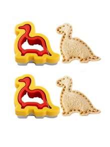 Conjunto de 1/5 cortadores de sándwich de acero inoxidable, sellador de sándwich y desmigajador, cortador de galletas con formas lindas de estrella, dinosaurio, corazón, oso, cuadrado y redondo, herramienta de fabricante de sándwiches de bolsillo, ideal para preparar almuerzos para el regreso a clases
