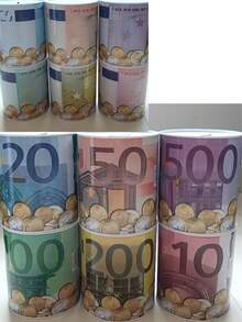 1 Stück Sparschwein in Dollarform, versiegeltes Münzsparschwein in Euro-Metall, Spardose, zufälliger Stil & Farbe, Geschenk für Feiertage