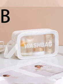 Set de 4 bolsas de aseo de viaje, organizador de maquillaje impermeable de PVC, portacepillos de maquillaje, estuche de maquillaje para lápiz labial, brillo de labios, pinceles de maquillaje, lápiz de cejas, paleta de sombras de ojos, ropa interior, pasta de dientes, cepillo de dientes, cosméticos, cuidado de la piel, esmalte de uñas, joyas, perfumes, papelería y accesorios digitales, decoración de baño, organizador de maquillaje de verano, accesorios de baño, vuelva a la escuela