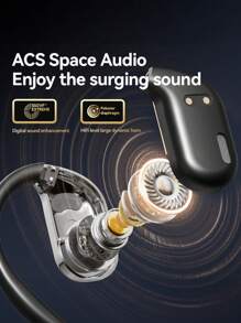 Intelligent Noise Cancelling Ear Hook Hi Fi Surround Panoramic Audio Effect, With Microphone, Passive Noise Cancellation, Bluetooth Music And Gaming Headphones, Low Latency, Sports Earbuds With Digital Display, Long Battery Life - 彩色 - 查看 8