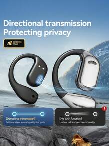 Intelligent Noise Cancelling Ear Hook Hi Fi Surround Panoramic Audio Effect, With Microphone, Passive Noise Cancellation, Bluetooth Music And Gaming Headphones, Low Latency, Sports Earbuds With Digital Display, Long Battery Life - 彩色 - 查看 7