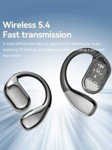 Intelligent Noise Cancelling Ear Hook Hi Fi Surround Panoramic Audio Effect, With Microphone, Passive Noise Cancellation, Bluetooth Music And Gaming Headphones, Low Latency, Sports Earbuds With Digital Display, Long Battery Life - 彩色 - 查看 5