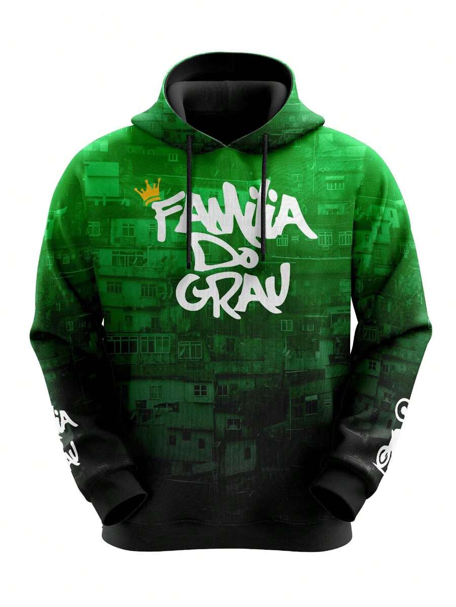 Blusa De Moletom Marca Família Do Grau Moto 244 Escolha Cor - Verde - Visão 1
