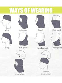 拉法帽面罩 + 臂套套装，夏季降温颈套，防紫外线摩托车滑雪围巾，男/女款，夏季防紫外线全头罩，驾驶骑行时适用 - 面罩+臂袖 - 查看 9