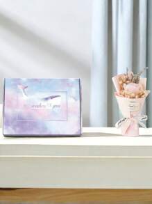 1 人造花束包含 1 朵人造玫瑰、人造满天星、鲜花包装纸、16cmx10cm 永生香皂花，适合作为生日或周年纪念礼物送给妈妈、闺蜜、朋友、母亲节情人节礼物、婚礼纪念品和节日派对家居餐桌装饰礼物、女性生日或派对礼物、情人节、礼物 - Style A - 查看 11