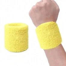 1 Pair Of Sweat-Absorbent, Breathable Sports Wristbands For Exercise, Football, Basketball, Running Gym Gym Wristbands Accessories