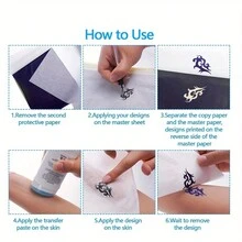 10/20/35pcs Professional Tattoo Transfer Paper Set - High-Quality A4 Size Stencil Paper For Freehand Drawing, Thermal Copying, And Tattooing - Unique Tracing Paper For Artists And Tattoo Enthusiasts - Multicolor - View 8