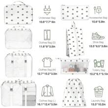 Packing Cubes For Suitcases,Packing Cubes With Shoe Bag, Cosmetics Bag, Clothing Bag, Accessories Bags Packing Cubes For Travel Luggage Organizer Women Men - 仙人掌8件套裝 - 查看 2