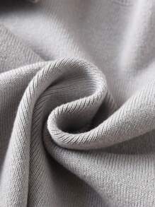 V-Neck Solid Color Sweater Vest, Suitable For Baby Boys, School, Spring/Fall/Winter - Grey - View 6