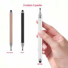 1 pieza/3 piezas/5 piezas Lápiz stylus, lápiz stylus 2 en 1 para pantalla táctil, de alta precisión y sensibilidad, compatible con iPhone/iPad/tabletas Android, compatible con todas las pantallas táctiles - Multicolor - Ver 11