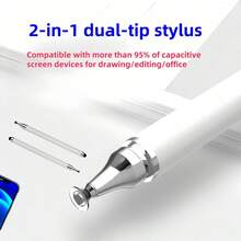 1 pieza/3 piezas/5 piezas Lápiz stylus, lápiz stylus 2 en 1 para pantalla táctil, de alta precisión y sensibilidad, compatible con iPhone/iPad/tabletas Android, compatible con todas las pantallas táctiles - Multicolor - Ver 6