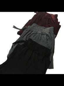 Viscolycra Mesh Pants Plus Size Comfortable Loose - 藏蓝色 - 查看 2