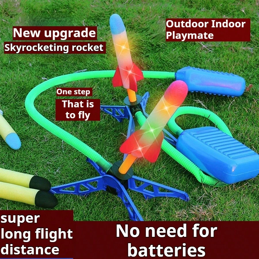 1 套 - 2024 新款升空火箭发射器 - 泡沫火箭玩具 - 儿童火箭玩具 - 亲子互动游戏玩具 - 飞行玩具 - 儿童飞行玩具 - 生日礼物 - 复活节礼物 - 圣诞节礼物 - - 完美礼物 - 礼品 - 玩具 - 儿童玩具，返校