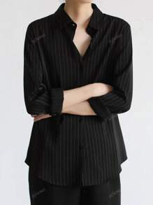 Women's Casual Striped Long Sleeve Shirt, Spring & Fall,Long Sleeve Tops