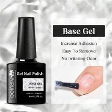 8毫升免擦拭底油、面油和哑光面油UV/LED凝胶指甲油套装，半永久可卸持久面油美甲油，美甲DIY沙龙女士礼物