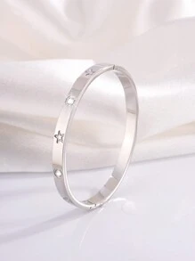 Camhanno 1 pièce de bracelet en acier inoxydable neutre délicat et polyvalent, parfait pour offrir à un ami