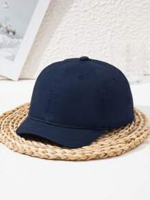 1 件男女通用纯色帽檐休闲海滩街头可爱涤纶拼接棒球帽，休闲，春秋