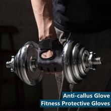 1 双健身手套，黑色骑行手套，运动半指手套防滑运动手套，举重无指健身房运动手套，男士和女士防老茧必备健身手套