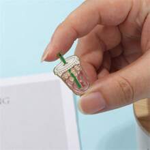 Iced Coffee Enamel Pin Custom Decorative Brooches Ornaments Lapel Bag Badges Jewelry Gifts Pin Pin For Clothes Bag Charm School Kpop Backpack Teacher Supplies Bag Charms Cute Office Accessories Shirts Jacket Christmas Halloween Autumn-Winter Accessories,Suitable For Teens, Youth,Men,Casual, Outdoor, Athletic, Vacation, Graduation Gifts, Birthday, Daily Wear Clothes Pin Funny Teacher Gifts