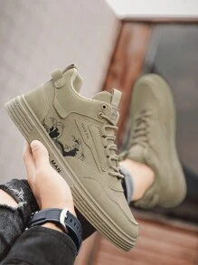 Zapatos de trabajo resistentes y versátiles con antideslizante para hombres, zapatillas casuales impermeables - Beis - Ver 3