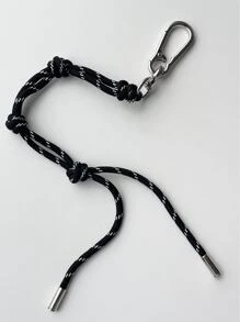 1 pieza Accesorio de llavero con charm de bolsa, accesorio decorativo hecho a mano de estilo minimalista, con cuerda hecha a mano, estilo deportivo, estilo de dinero antiguo, accesorios de llavero para hombres y mujeres