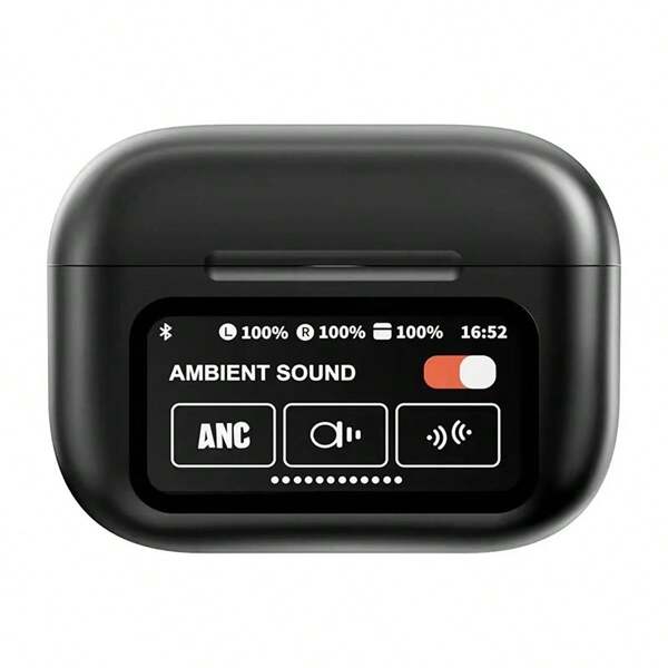 Auriculares inalámbricos verdaderos A9 PRO ANC/ENC a prueba de ruido - Estuche de carga de larga duración con pantalla, control táctil, detección de inserción en el oído, adecuado para dispositivos Android e iOS, deportes y oficina