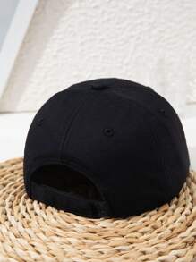 1 件男女通用纯色帽檐休闲海滩街头可爱涤纶拼接棒球帽，休闲，春秋