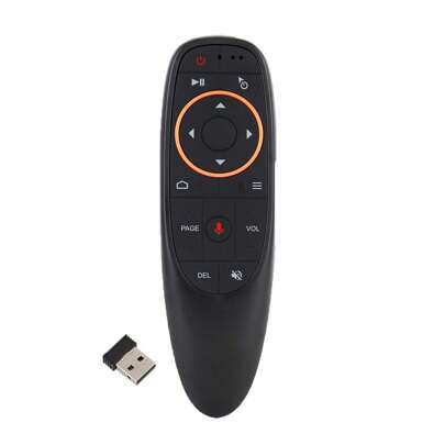 1pc,Air Mouse Remote Control, Voice Remote 2.4G RF Wireless Remote Control With 6-Axis Gyroscope IR Learning, USB Air Mouse Remote For PC Smart TV Android TV Box HTPC Laptop Projector Android Windows