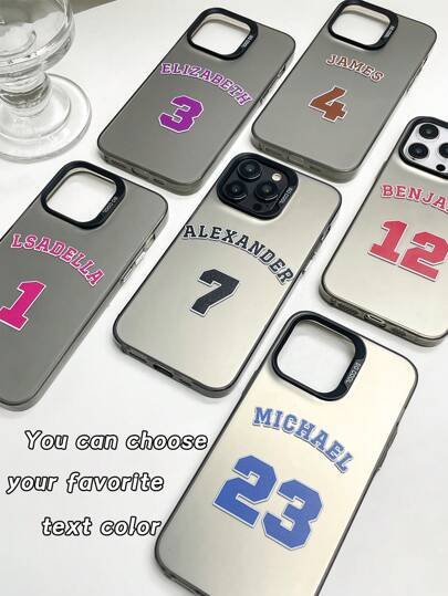 1 Piece Customized Name Phone Case, Personalized Name Design Case, Customized Lucky Number Phone Case,Customized Name Case, Personalized Phone Case With Picture, Custom Image Phone Case, Anniversary Gift, Valentine's Day Gift, Birthday Gift,Customized Phone Cases,Chic Autumn