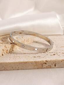 Camhanno 1 pièce de bracelet en acier inoxydable neutre délicat et polyvalent, parfait pour offrir à un ami