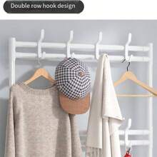 Shoe Rack Hanger Clothes Rack 4 Tiers Shelves 8 Multipurpose Supports - 黑色 - 查看 7