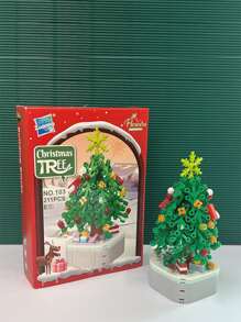 Khối xây dựng cây thông Noel DIY Mô hình lắp ráp sáng tạo Trang trí, Đồ chơi quà tặng Giáng sinh - Nhiều màu - Xem 9
