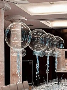 20 jeux de ballons transparents à vagues, utilisés pour le mariage, la plage, la décoration de fête d'anniversaire, ballons de décoration d'événement