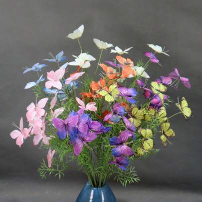 1 件人造蝴蝶花，家居装饰，婚礼装饰，生日派对用品