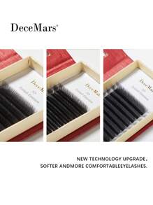 DeceMars 0.07mm 3D W L L+ M Curl Eyelash Extension, Black False Eyelasheslash Clusters,Eyelash Clusters,Individual Eyelashes,Lashes,Fake Lashes - Black - View 5