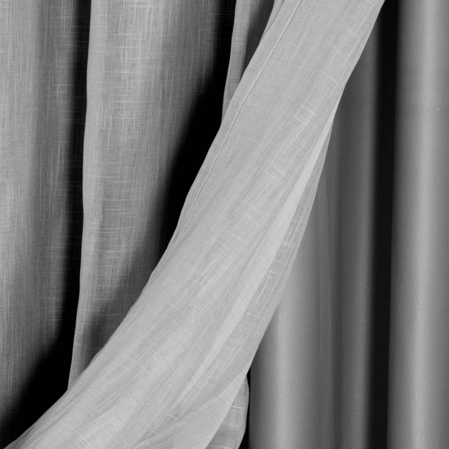 Linen Gauze Voile Curtain With Microfiber Lining 3.00 X 2.50 High Standard - Grey - View 1