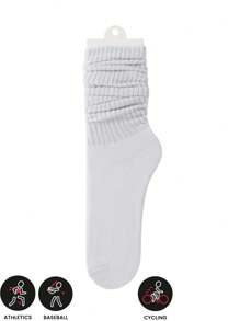 1 Paar einfarbige Outdoor Reise Fleece Socken für Damen