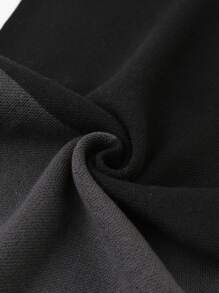 1pc Men's Solid Color Knitted Polyester Scarf, Minimalist & Versatile For Daily Wear - Dark Grey - View 2