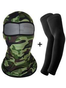 拉法帽面罩 + 臂套套装，夏季降温颈套，防紫外线摩托车滑雪围巾，男/女款，夏季防紫外线全头罩，驾驶骑行时适用 - 面罩+臂袖 - 查看 15