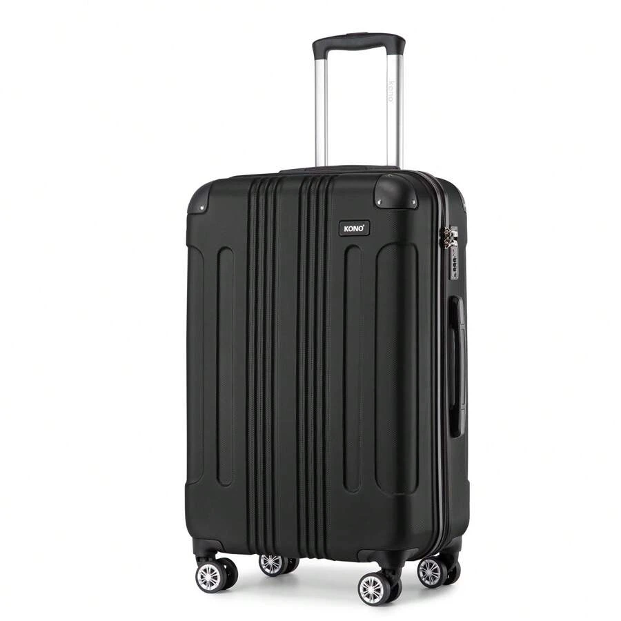 Lightweight ABS Hard Luggage For Business Travel 4-Wheel Trolley Case With Combination Lock For Men And Women 19 Inch Cabin Carry-On 24 Inch And 28 Inch Check-In - 黑色 - 查看 1