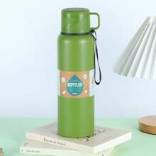 1 bình nước cách nhiệt hai lớp bằng thép không gỉ 316 dung tích 33,81oz/1000ML có nắp và tay cầm chống rò rỉ - Giữ nóng hoặc lạnh trong 6-8 giờ - Hoàn hảo cho thể thao và du lịch, bình nước trên ô tô, cốc cà phê di động, cắm trại, trở lại trường - mặc định - Xem 11