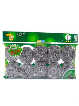 Bolas Limpas de Escova de Aço Inoxidável, Limpador Multi-Uso para Cozinha. Ferramenta de Limpeza Essencial para Casa, Exterior e Churrasqueira. Esponja e Bola de Limpeza 2 em 1, Cozinha, Banheiro, Casa, Suprimentos Domésticos